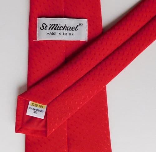 Red spotty tie vintage 1980s St Michael M&S machine washable made in UK